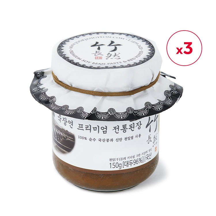 죽장연 프리미엄 전통 된장 150g 3개